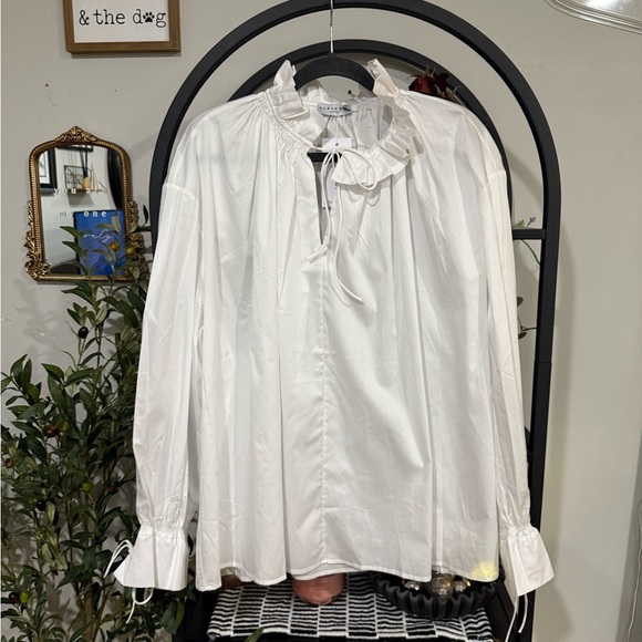 plus size Harshman Audrey Popover Blouse 100% cotton 3x blouse - Picture 7 of 16